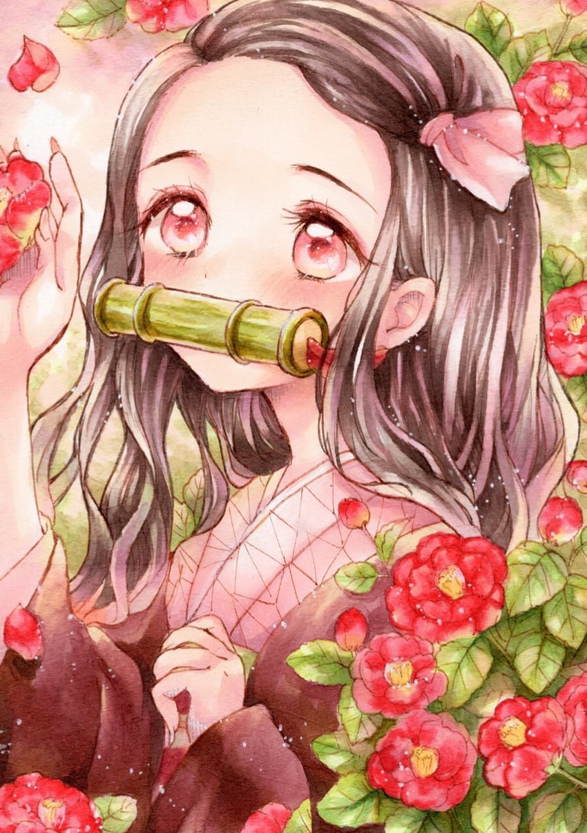 kamado nezuko (kimetsu no yaiba) drawn by kotori_hana
