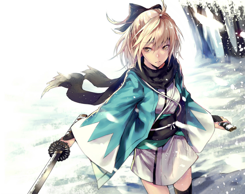 okita souji (fate and 1 more) drawn by applekun