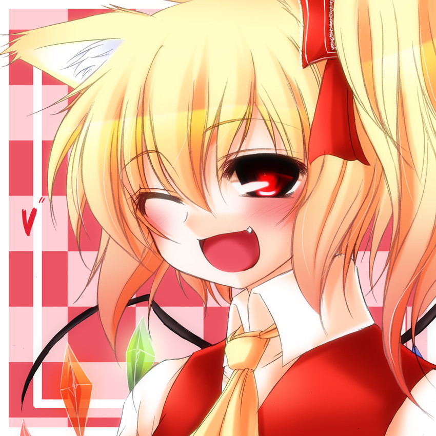 flandre scarlet (touhou) drawn by hazuki_kasane
