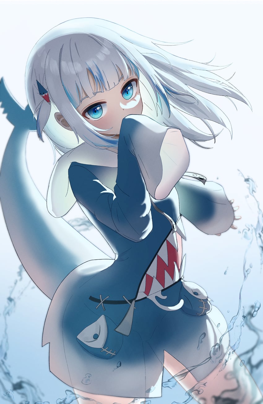 gawr gura (hololive and 1 more) drawn by porty_ramram