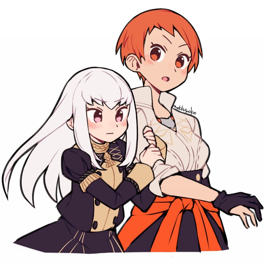 lysithea von ordelia and leonie pinelli (fire emblem and 1 more) drawn by do_m_kaeru