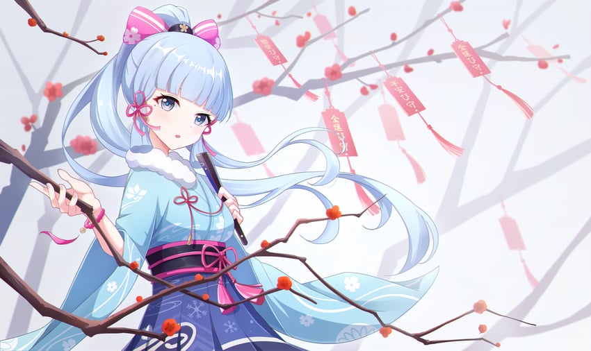kamisato ayaka (genshin impact) drawn by biubiubiu
