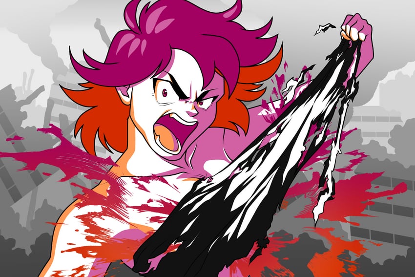 matoi ryuuko and junketsu (kill la kill) drawn by rainphee-art