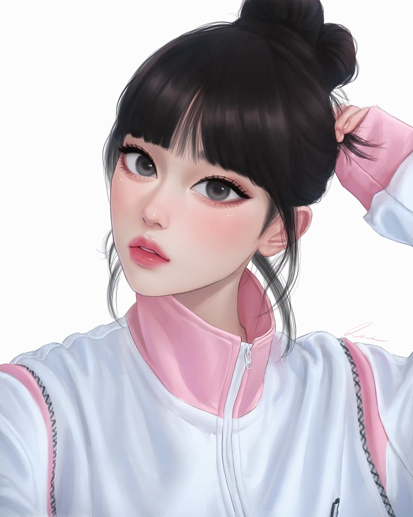 haerin (real life and 1 more) drawn by umigraphics