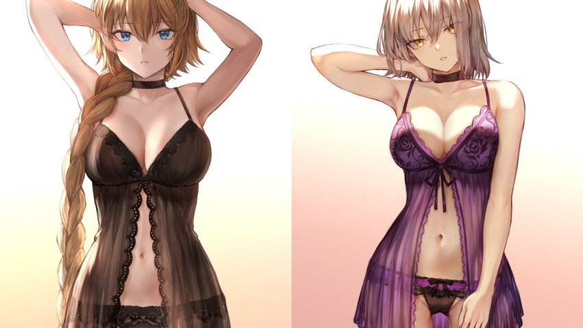 jeanne d'arc alter and jeanne d'arc (fate and 2 more) drawn by mashutarou_(neko_no_oyashiro)