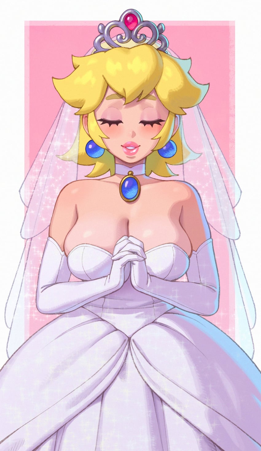 princess peach (mario and 1 more) drawn by riz