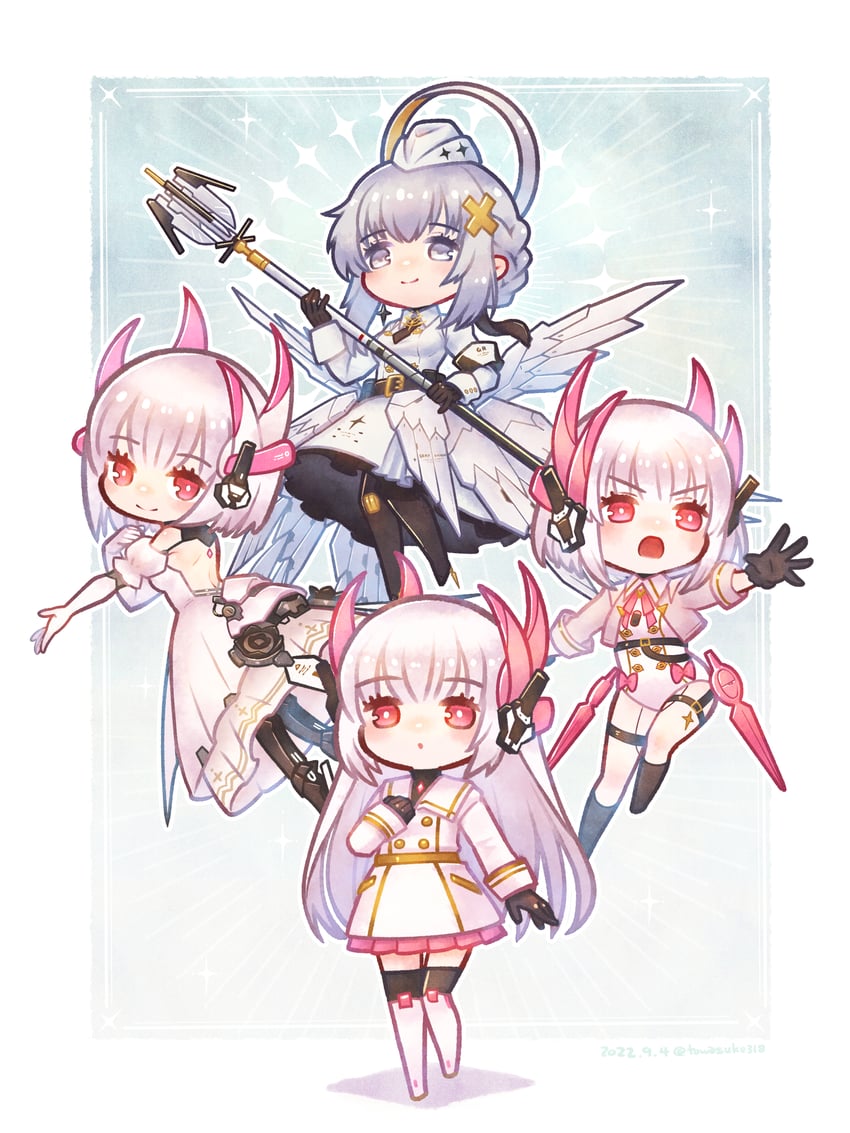 liv, liv: empyrea, liv: eclipse, liv: lux, and liv: luminance (punishing: gray raven) drawn by towasuke