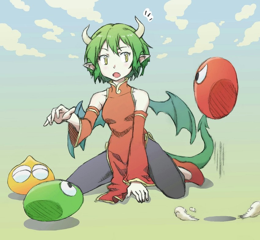 puyo and draco centauros (puyopuyo) drawn by nomura_(buroriidesu)