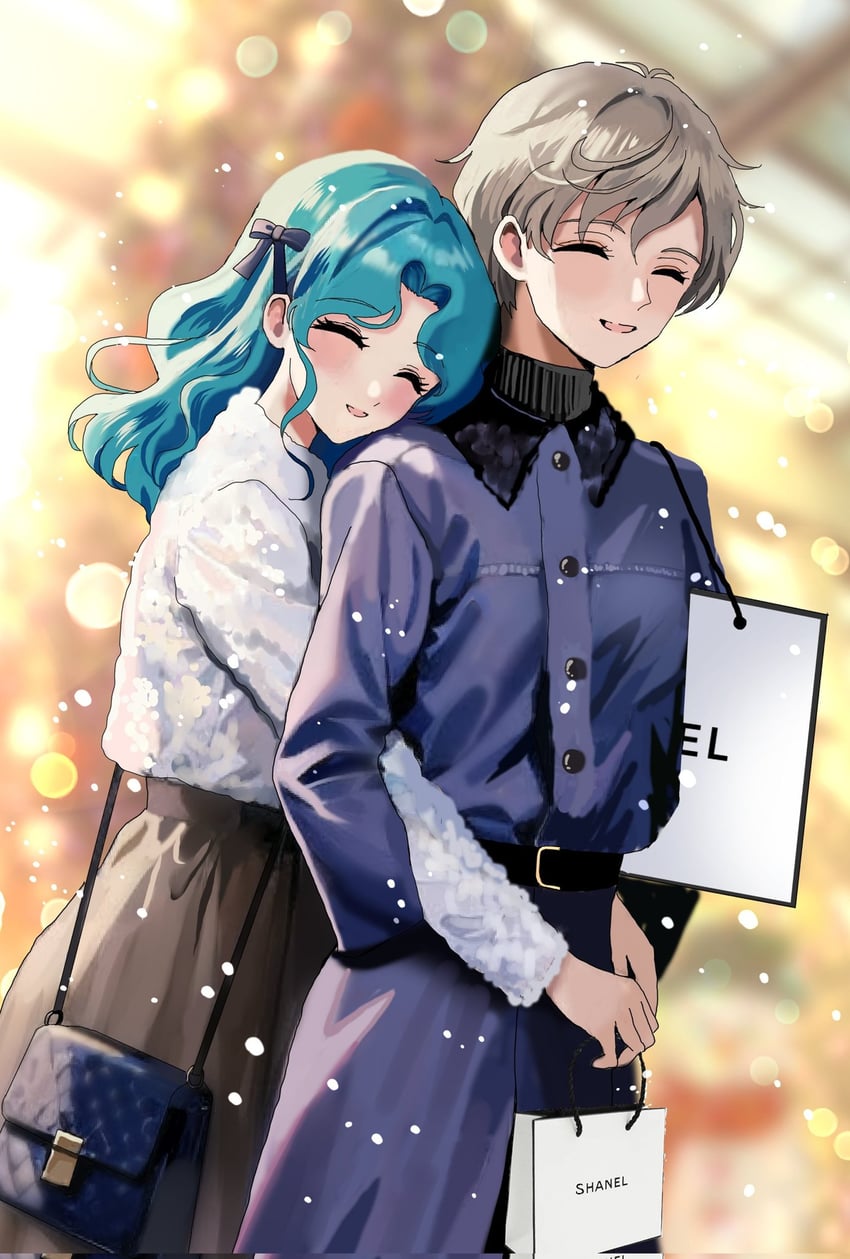 ten'ou haruka and kaiou michiru (bishoujo senshi sailor moon and 1 more) drawn by koharumichi