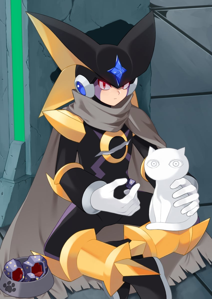 bass.exe (mega man and 1 more) drawn by hitotose9