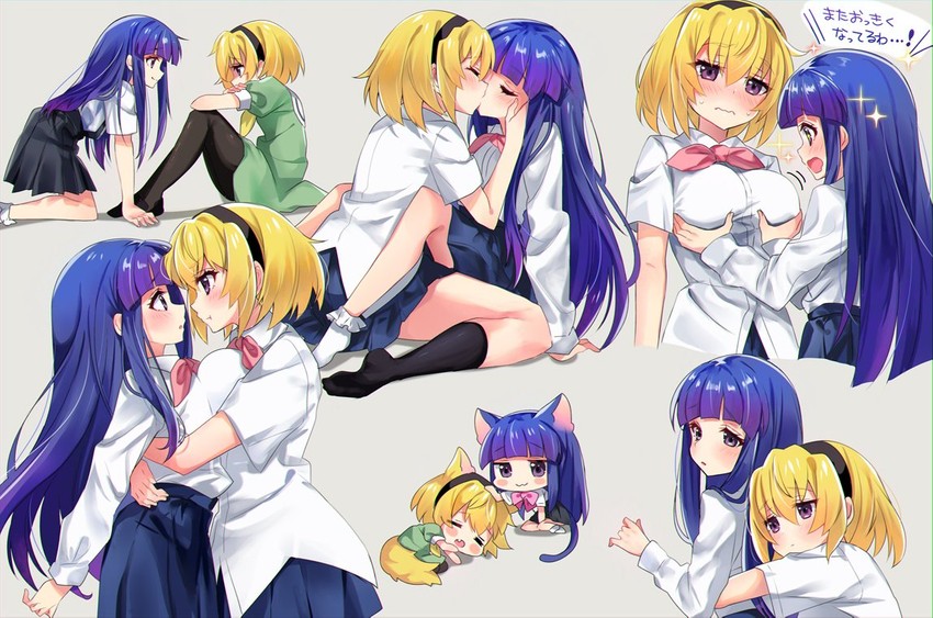 furude rika and houjou satoko (higurashi no naku koro ni and 1 more) drawn by eru