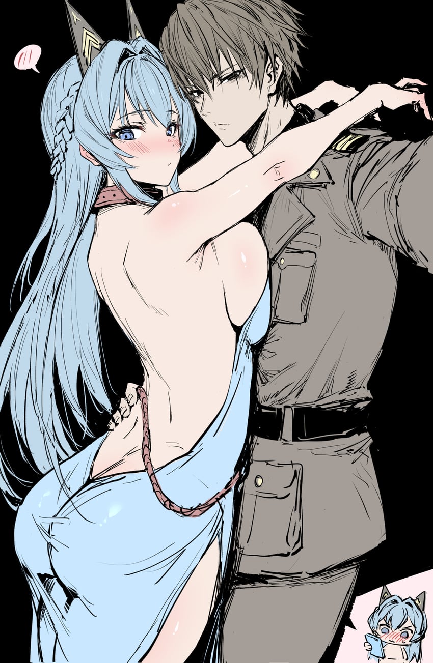 commander and helm (goddess of victory: nikke) drawn by haoni