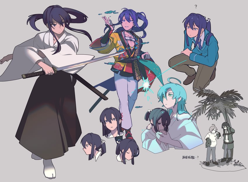 kanzaki souma and shinkai kanata (ensemble stars!) drawn by hatena_to_kinoko