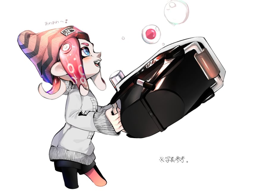 octoling player character and octoling girl (splatoon) drawn by ujijino
