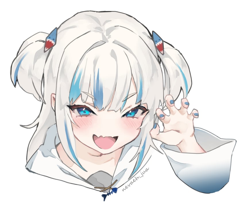 gawr gura (hololive and 1 more) drawn by koage
