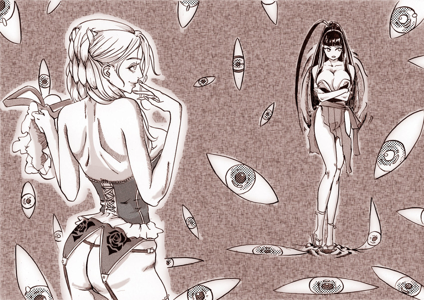 yakumo yukari and sendai hakurei no miko (original and 2 more) drawn by azibuda