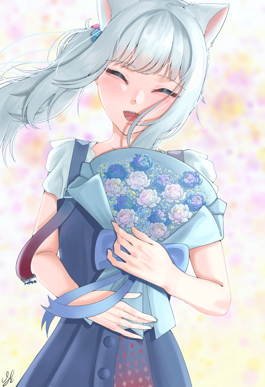 gawr gura (hololive and 1 more) drawn by shikuroo0