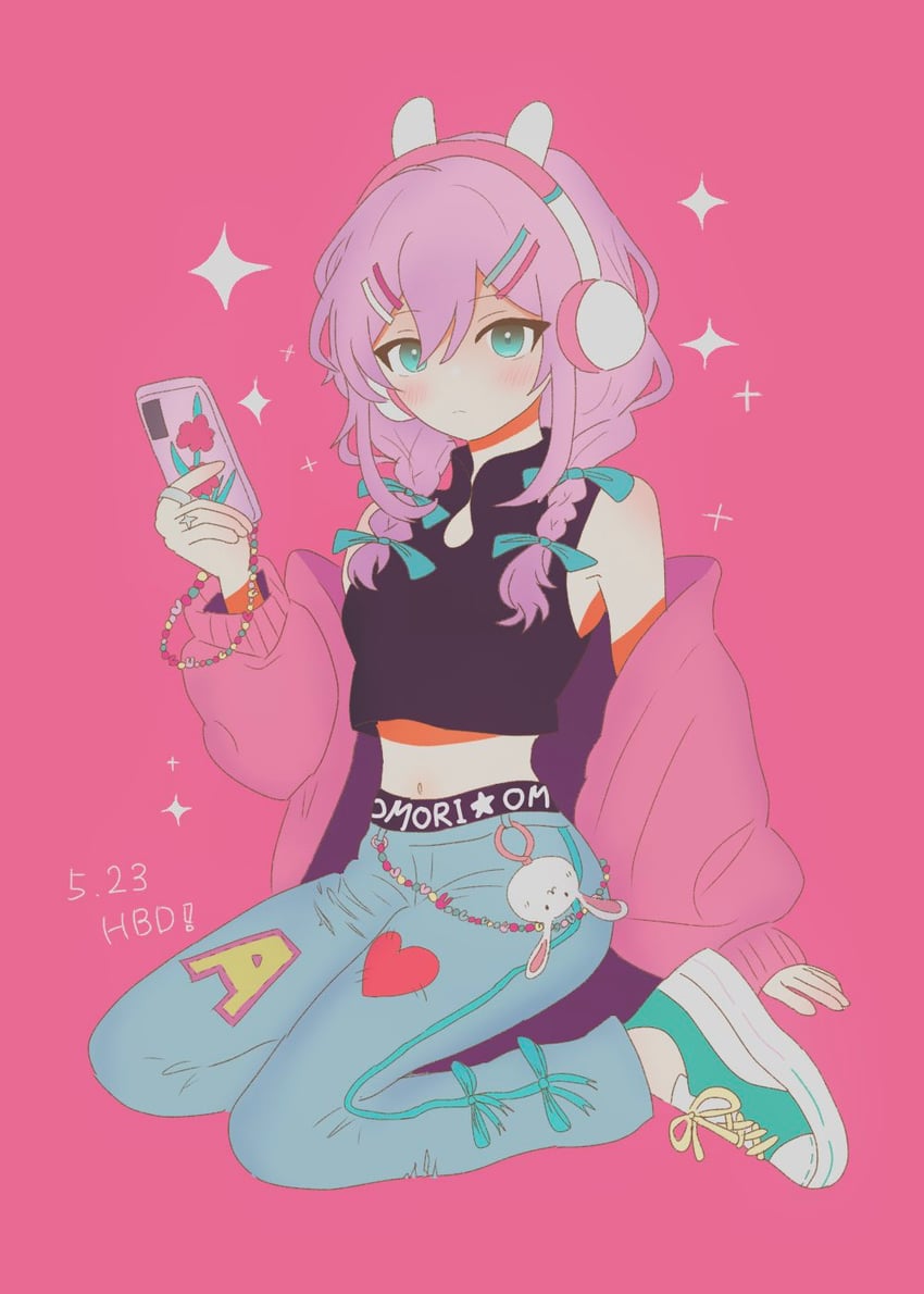 aubrey and forest bunny? (omori) drawn by saji_neko