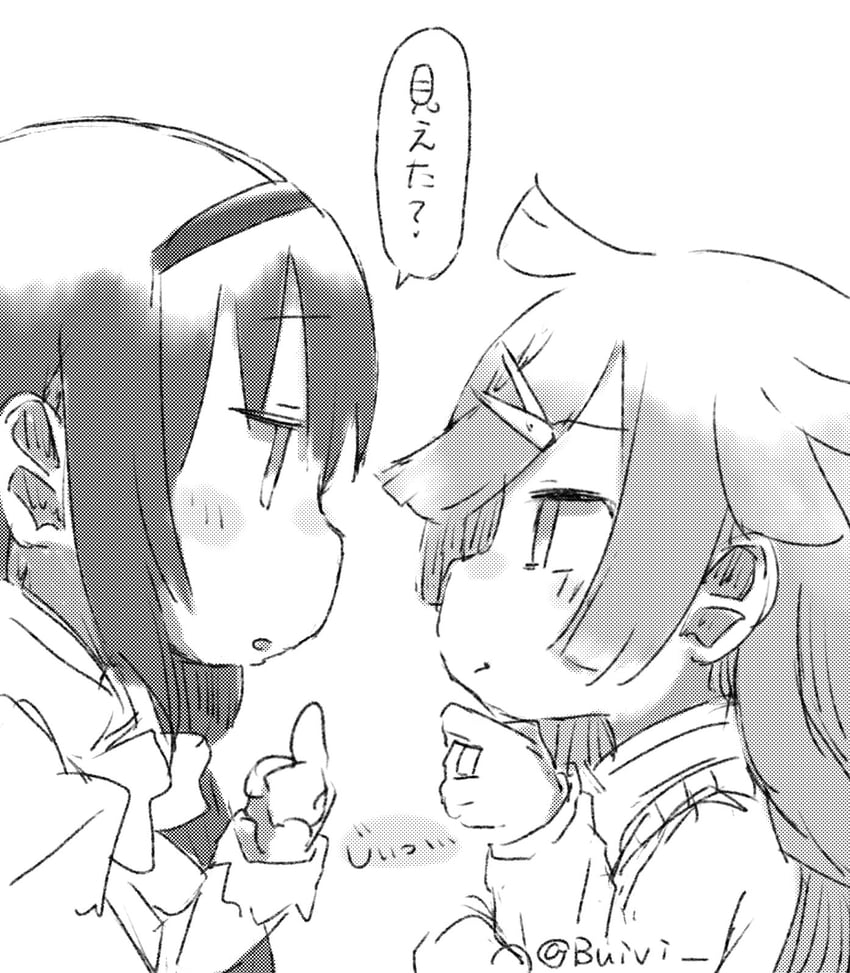 akemi homura and aki mabayu (mahou shoujo madoka magica and 1 more) drawn by buivi