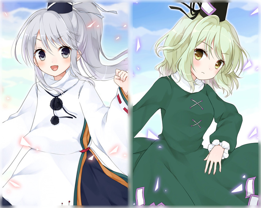 mononobe no futo and soga no tojiko (touhou) drawn by purin_jiisan