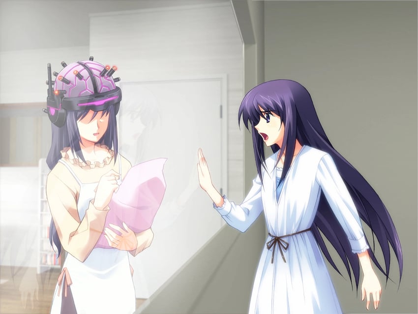 aoi sena, sena's mother, and hatano mana (chaos;head) drawn by matsuo_yukihiro
