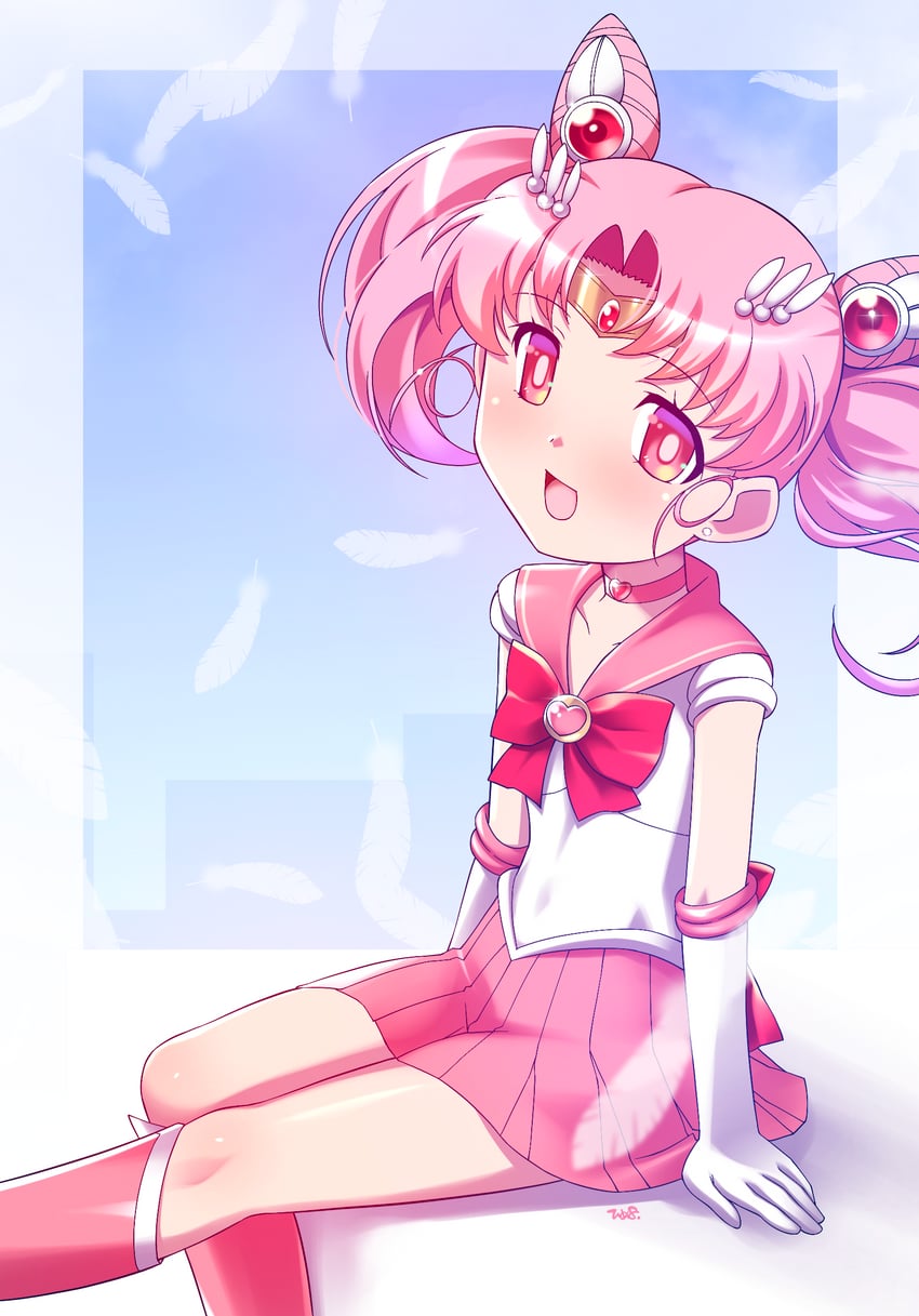 chibi usa and sailor chibi moon (bishoujo senshi sailor moon) drawn by himehachi_(hime8manga)