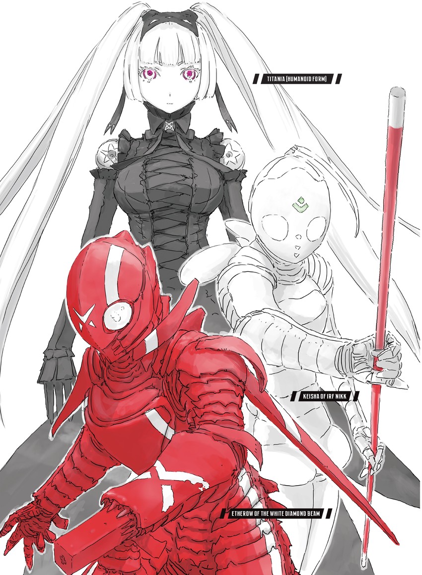titania, etherow, and keisha (ningyou no kuni) drawn by nihei_tsutomu