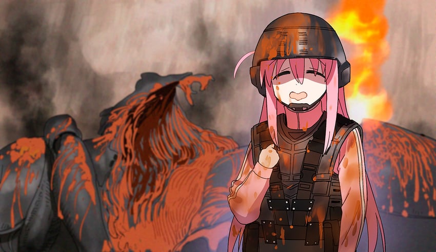 gotoh hitori, mobile infantry, and arachnid (bocchi the rock! and 1 more) drawn by a1_(initial-g)