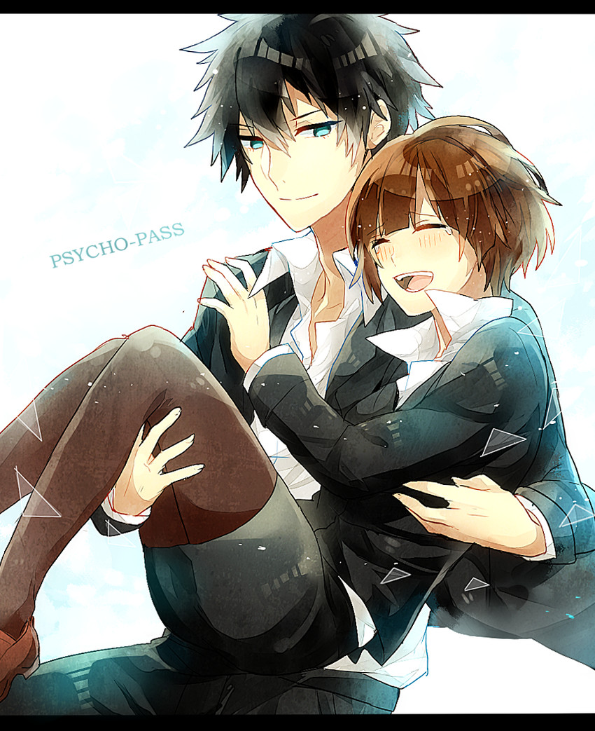 tsunemori akane and kougami shin'ya (psycho-pass) drawn by waltz_(tram)