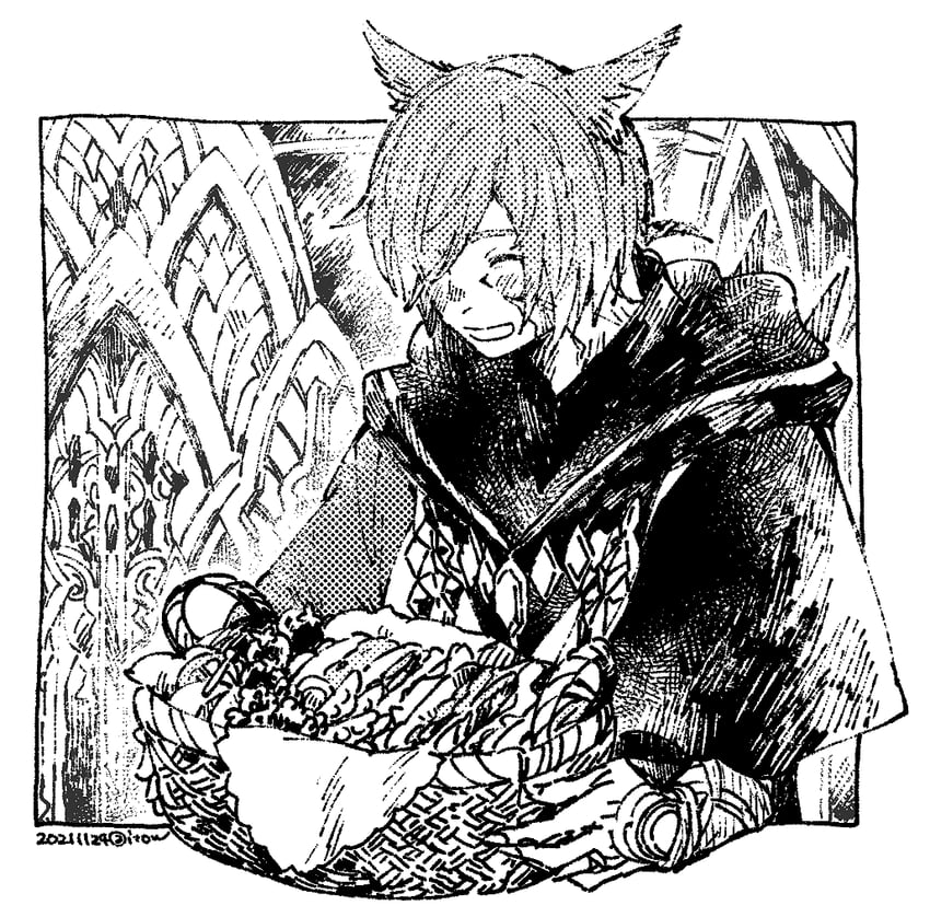 g'raha tia and crystal exarch (final fantasy and 1 more) drawn by itowo_(itowc)