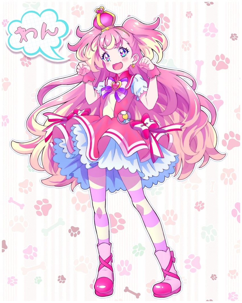 inukai komugi and cure wonderful (precure and 1 more) drawn by kyoutsuugengo