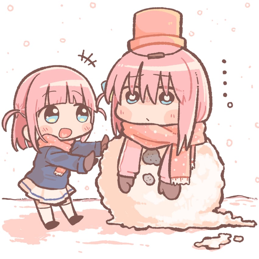 gotoh hitori and gotoh futari (bocchi the rock!) drawn by henyomen