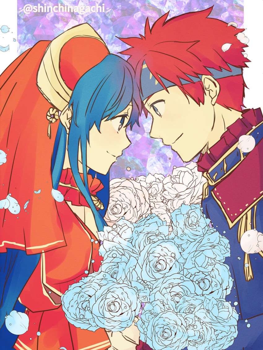 roy and lilina (fire emblem and 2 more) drawn by nishimura_(shinchinagachi)