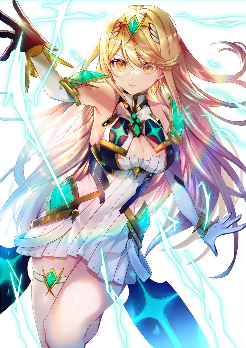 mythra (xenoblade chronicles and 1 more) drawn by asada_sadao