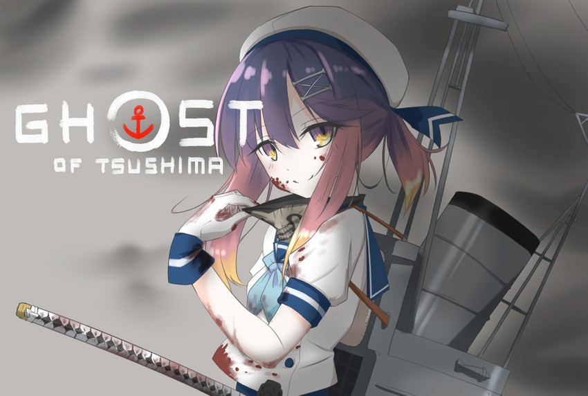 tsushima (kantai collection and 1 more) drawn by shiba_(zudha)