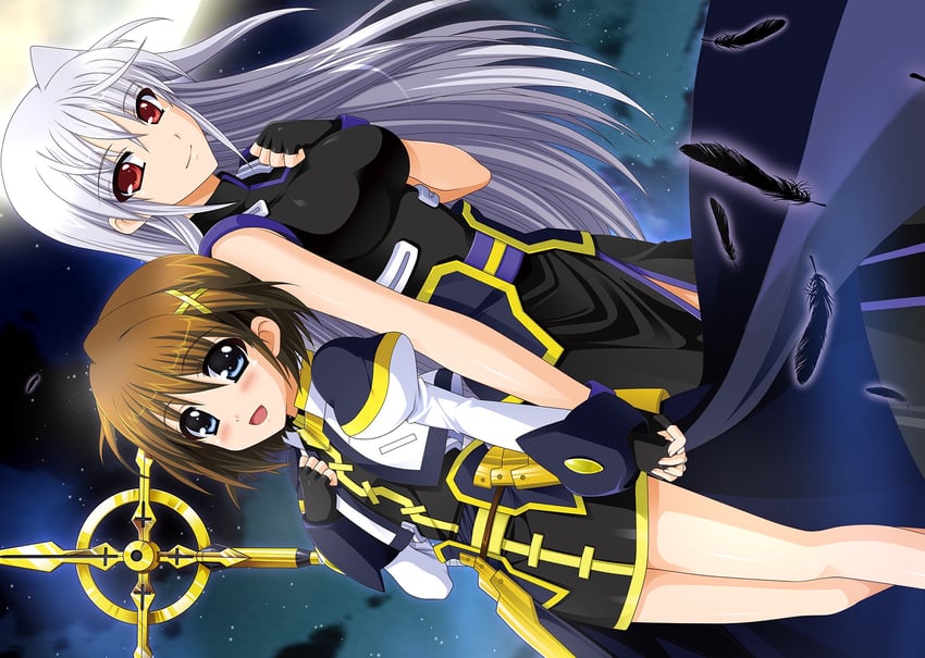 yagami hayate, reinforce, and schwertkreuz (lyrical nanoha and 3 more) drawn by higa_yukari