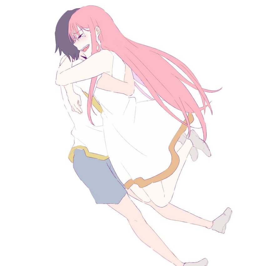 zero two and hiro (darling in the franxx) drawn by mukkun696