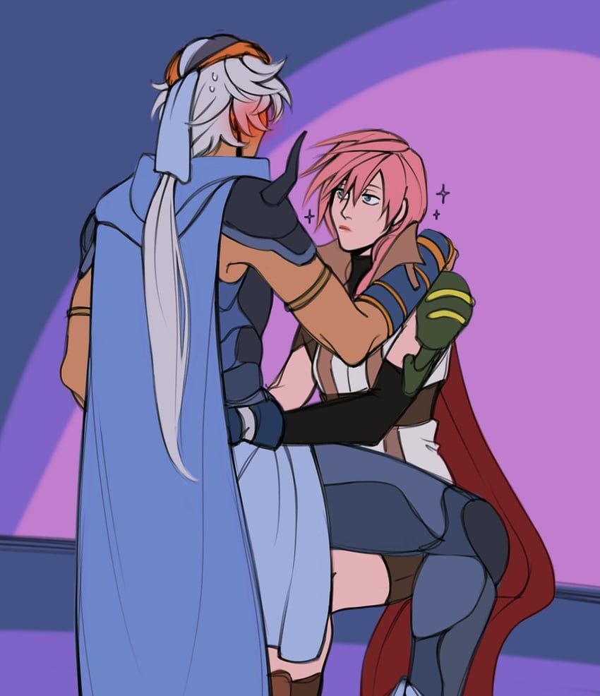 lightning farron and firion (final fantasy and 3 more) drawn by multiakimo