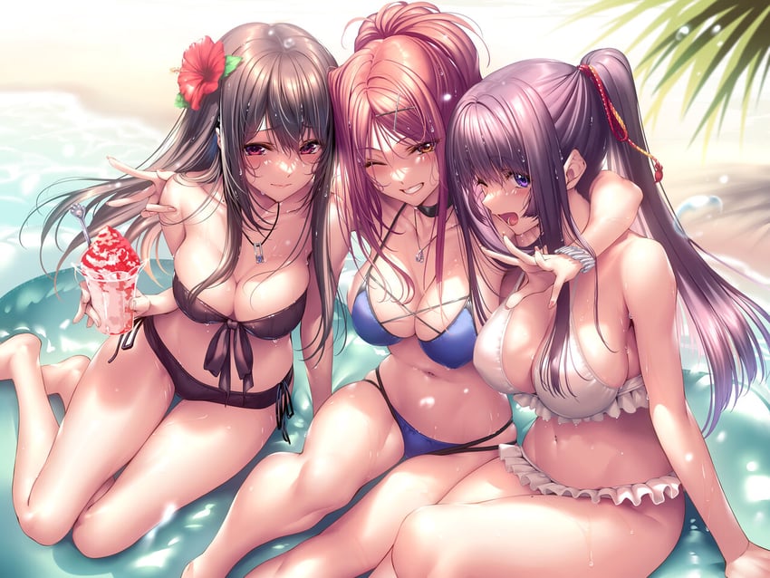 minazumi kasane, myouga satsuki, and shizuki neru (hanikami kanojo) drawn by piromizu