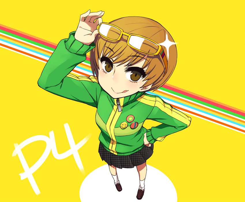 satonaka chie (persona and 1 more) drawn by chan_co