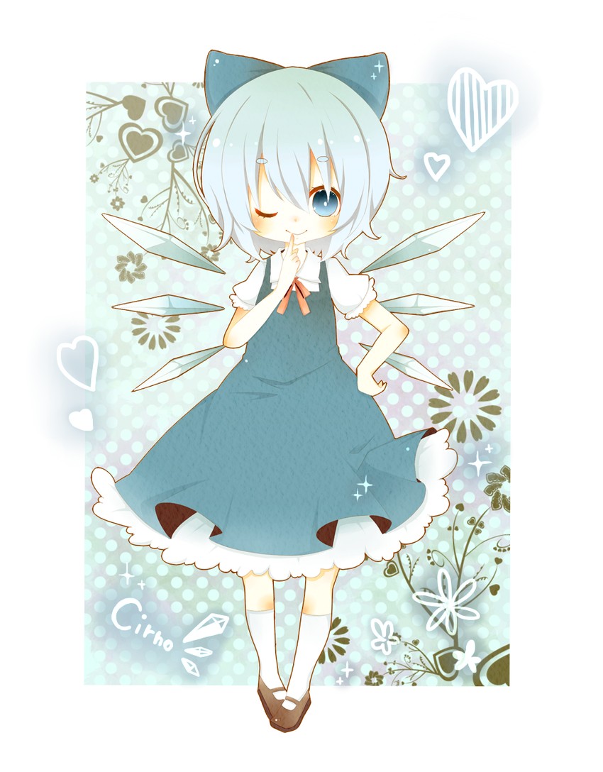 cirno (touhou) drawn by mike_(mikeneko)