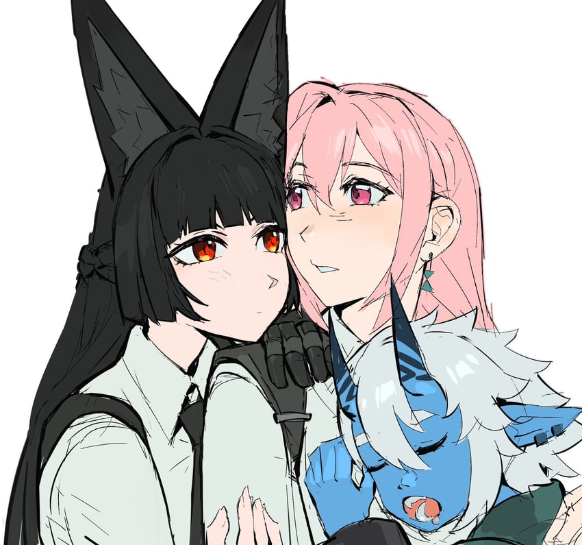 hoshimi miyabi and tsukishiro yanagi (zenless zone zero) drawn by liolion77