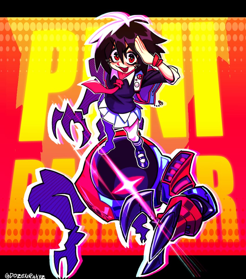peni parker and sp//dr (marvel and 3 more) drawn by dozenrahyz