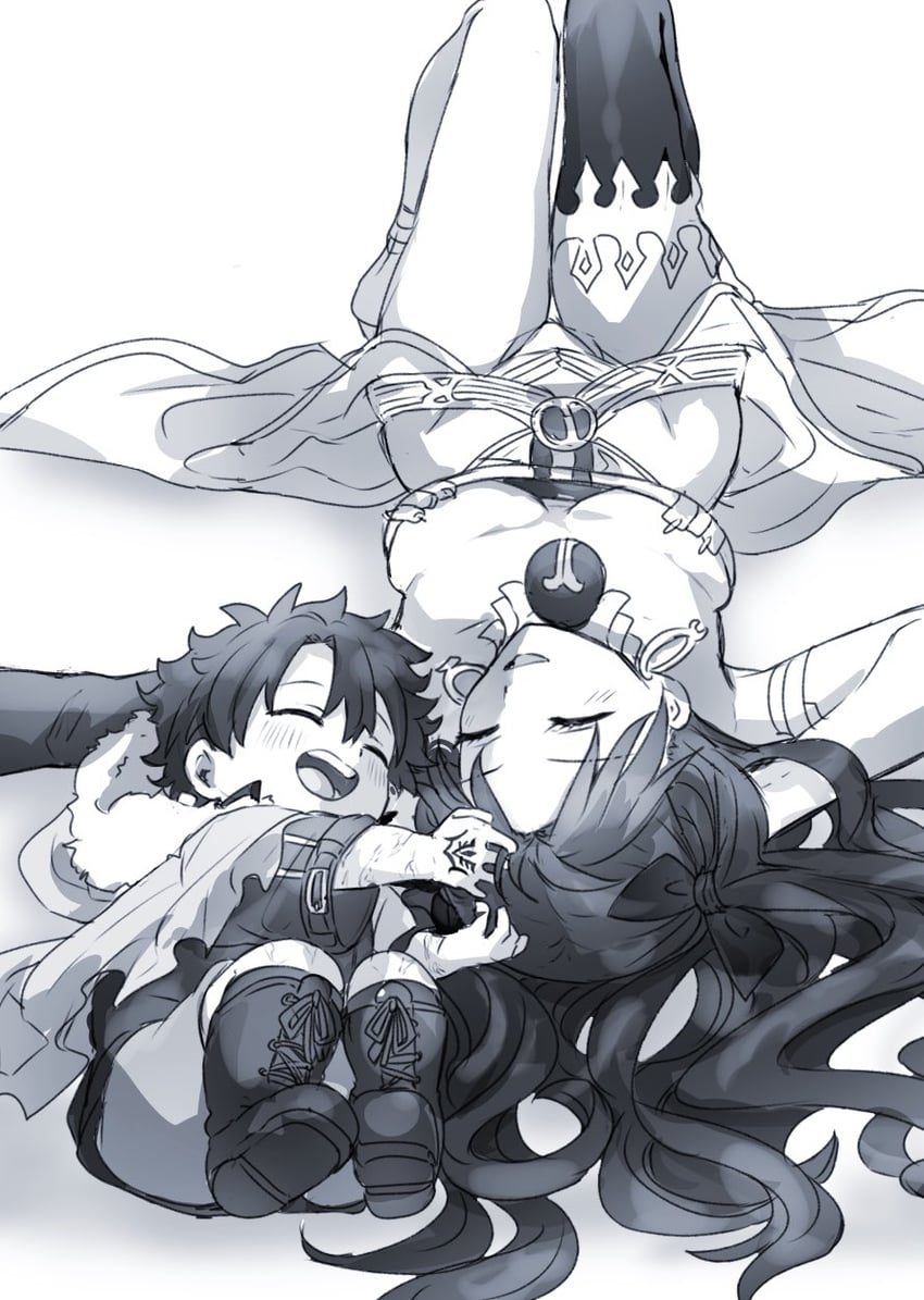 fujimaru ritsuka and ishtar (fate and 1 more) drawn by yukinaga_(asuten)