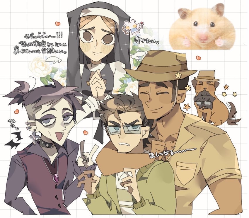 isabel carboni, spencer lawrence, tristan vik, and diego olivo (disventure camp) drawn by dokusuji_(kw9onou58)