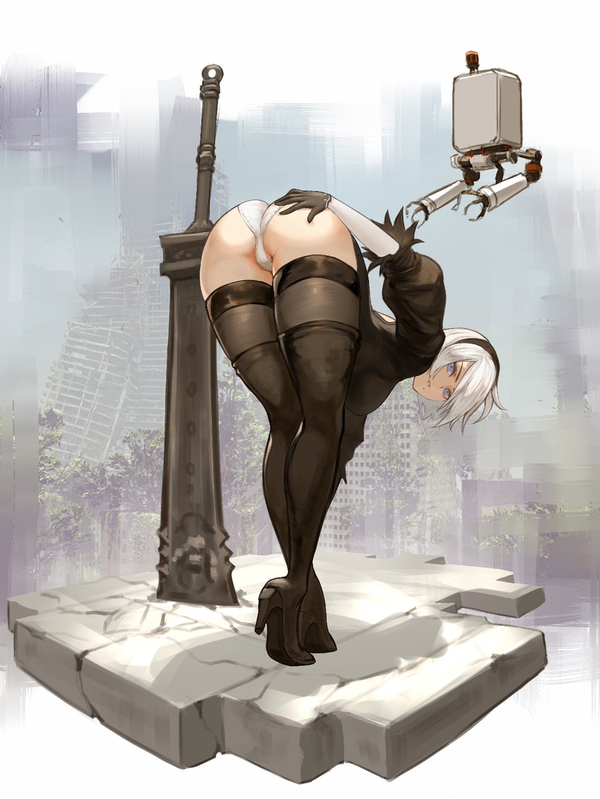 2b and pod (nier and 1 more) drawn by aztodio