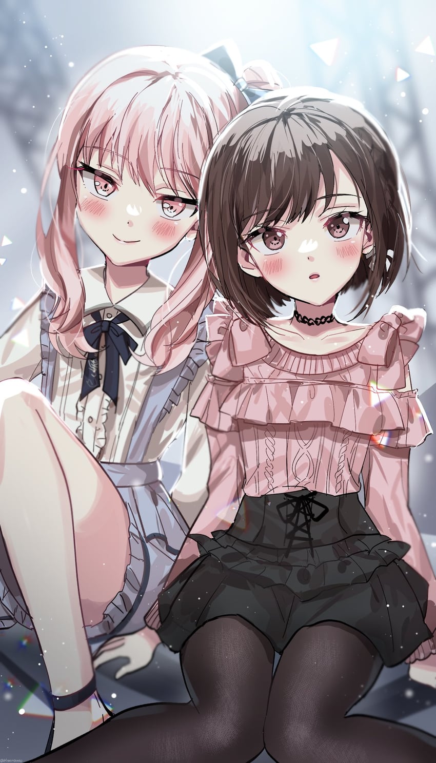 shinonome ena and akiyama mizuki (project sekai) drawn by kimuouoo