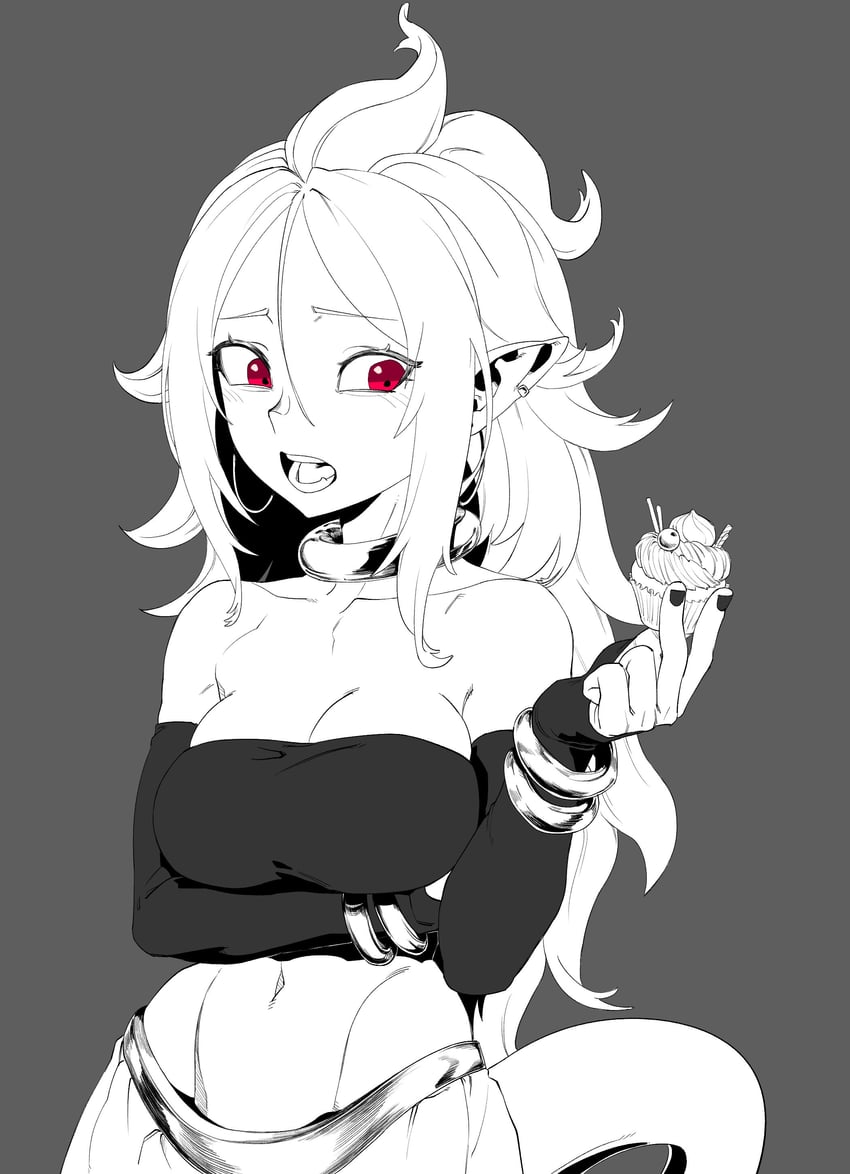 android 21 and majin android 21 (dragon ball and 1 more) drawn by zequung