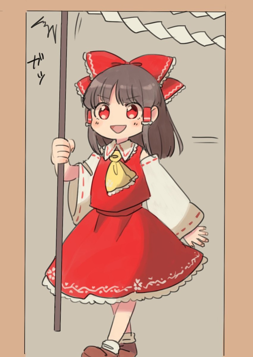 hakurei reimu (touhou and 1 more) drawn by sasa_kichi