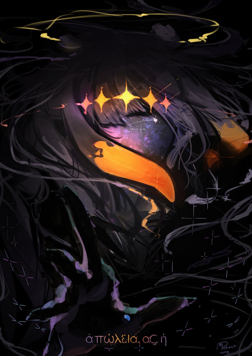 ninomae ina'nis (hololive and 1 more) drawn by chocosong